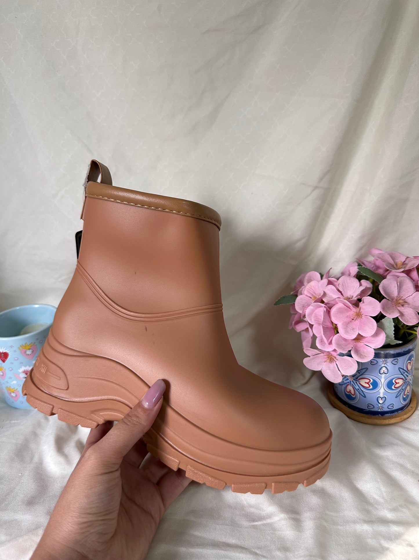 BOTAS DE AGUA CON CHIPORRO DESMONTABLE☔️💧(Café) CORTAS