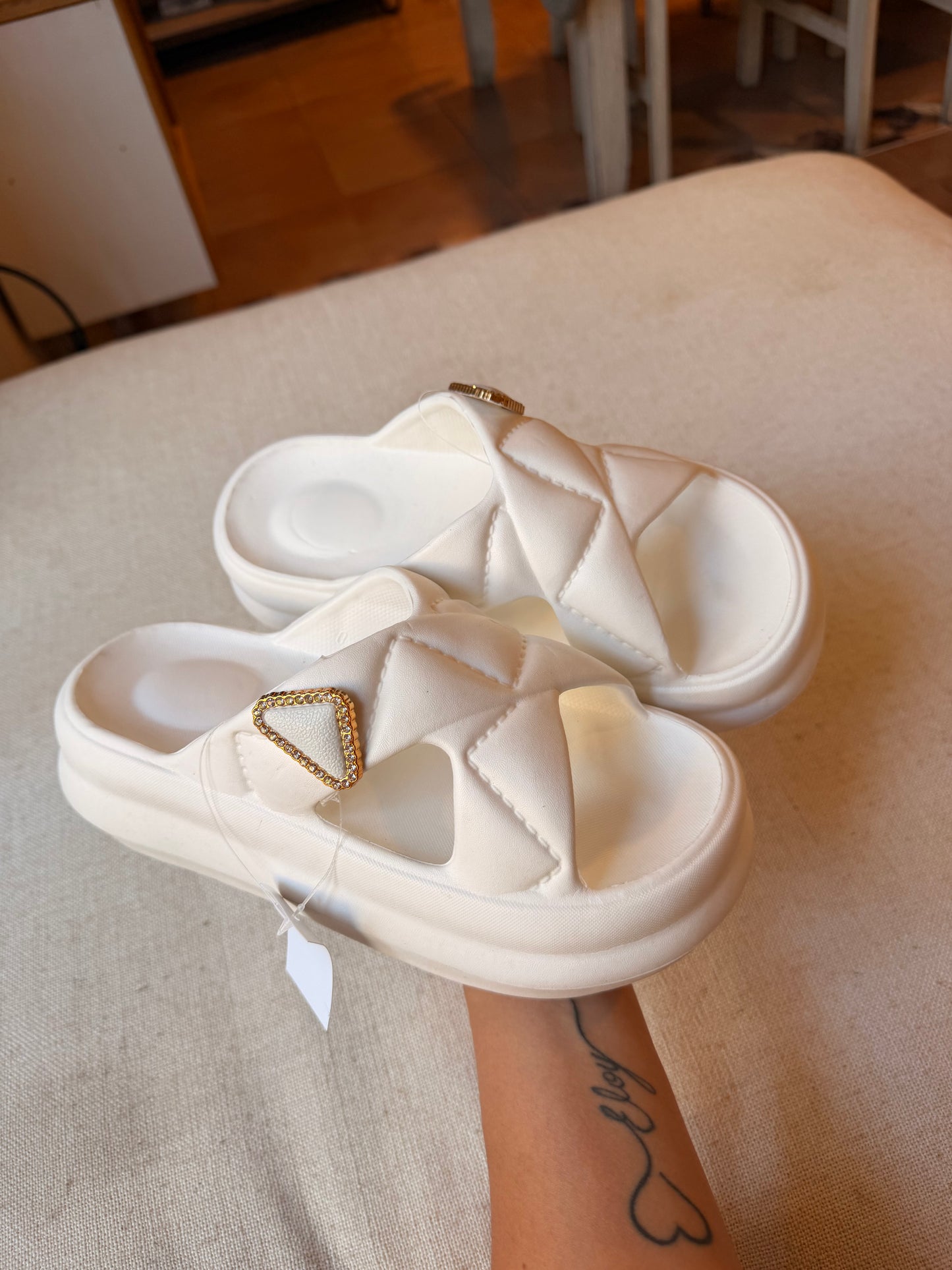 SANDALIAS PLAYA CON PLATAFORMA (Blanco)