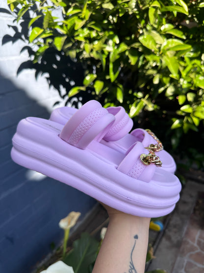 SANDALIAS CADENA LILA💜
