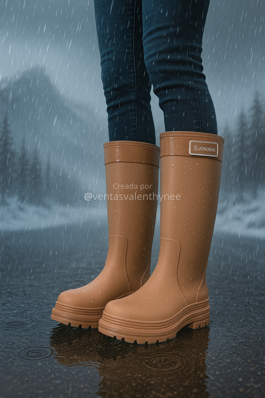 BOTAS DE AGUA FLEXIBLES Y ANTIDESLIZANTE 👢(Camel)