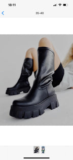 BOTAS LARGAS ECOCUERO FORRADAS EN EL INTERIOR