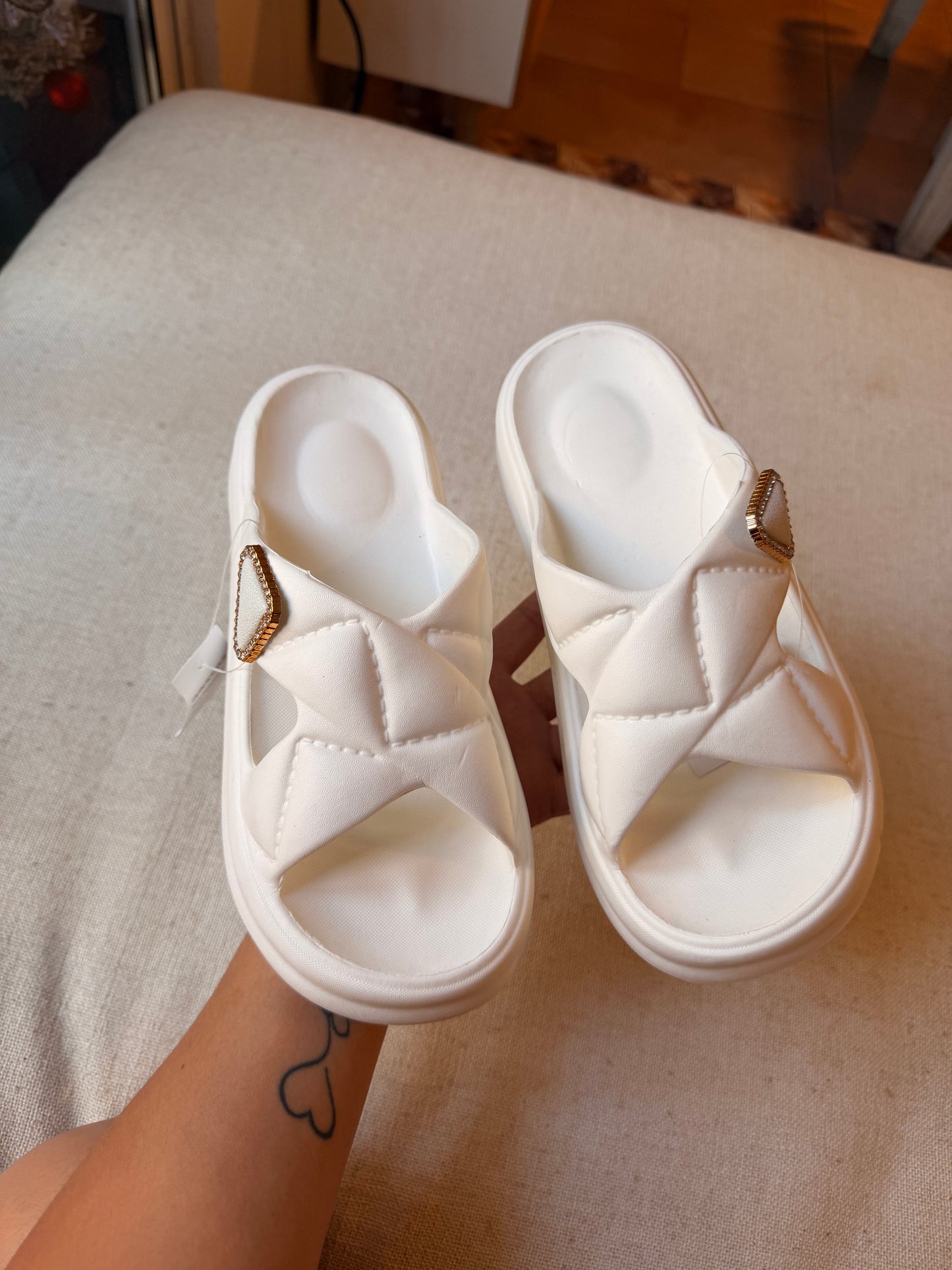 SANDALIAS PLAYA CON PLATAFORMA (Blanco)