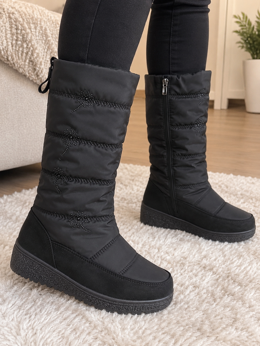 BOTAS LARGAS IMPERMEABLES ✨Detalles brillitos✨ (Forradas en todo el interior)