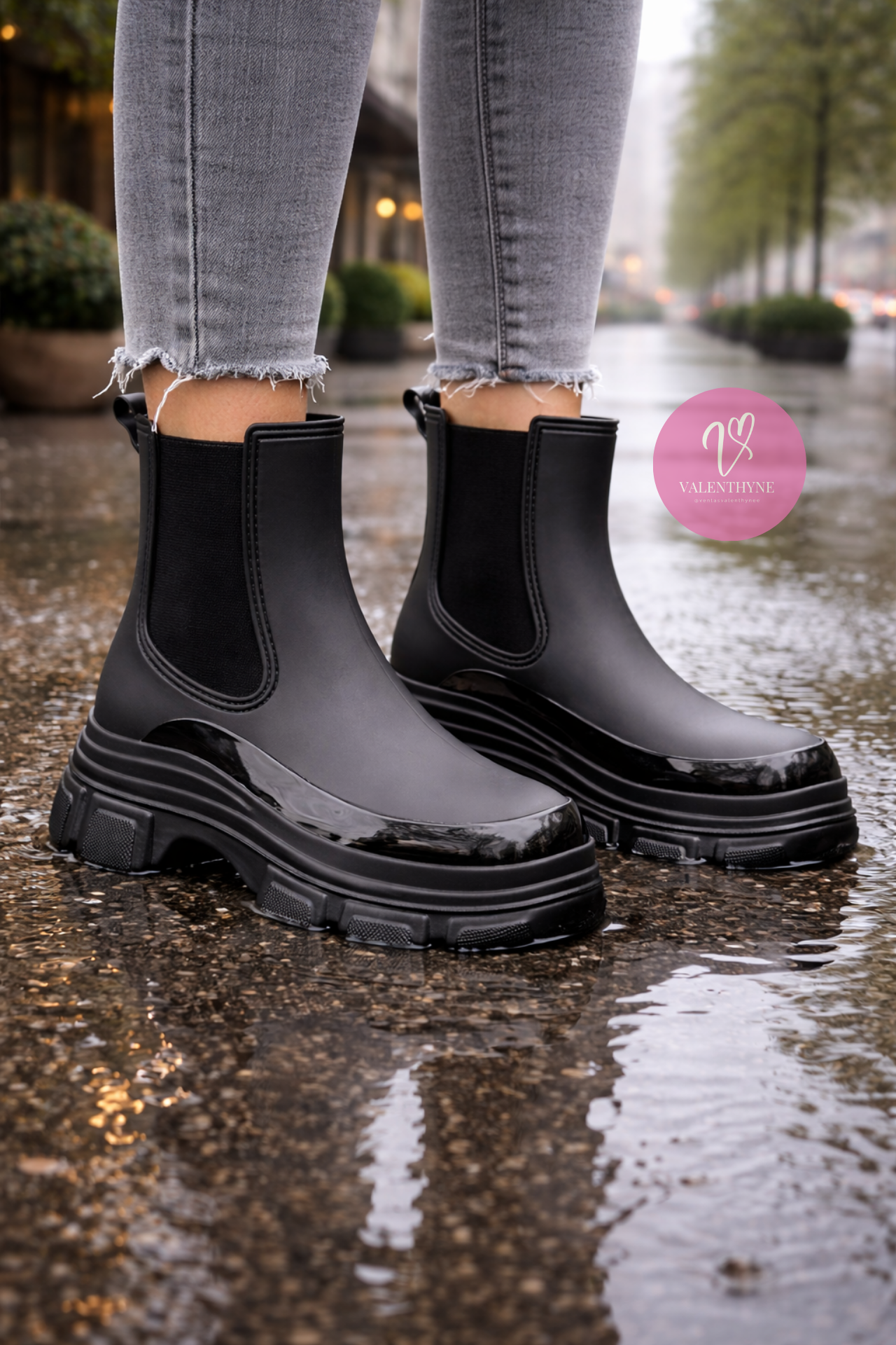 BOTAS DE AGUA CHIC✨ (Negro)