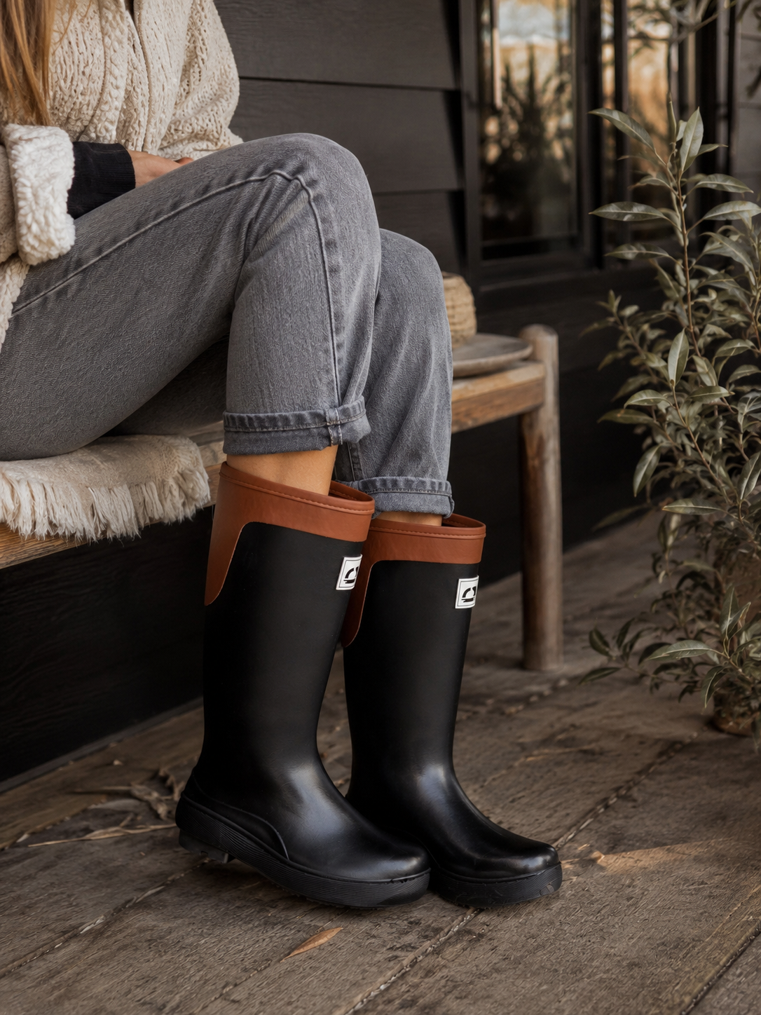 BOTAS DE AGUA ANNIE (Negro)👢🌧️