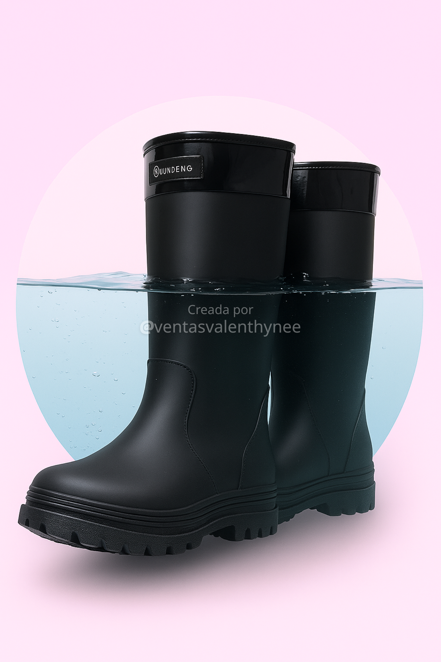BOTAS DE AGUA FLEXIBLES Y ANTIDESLIZANTE👢(Black)