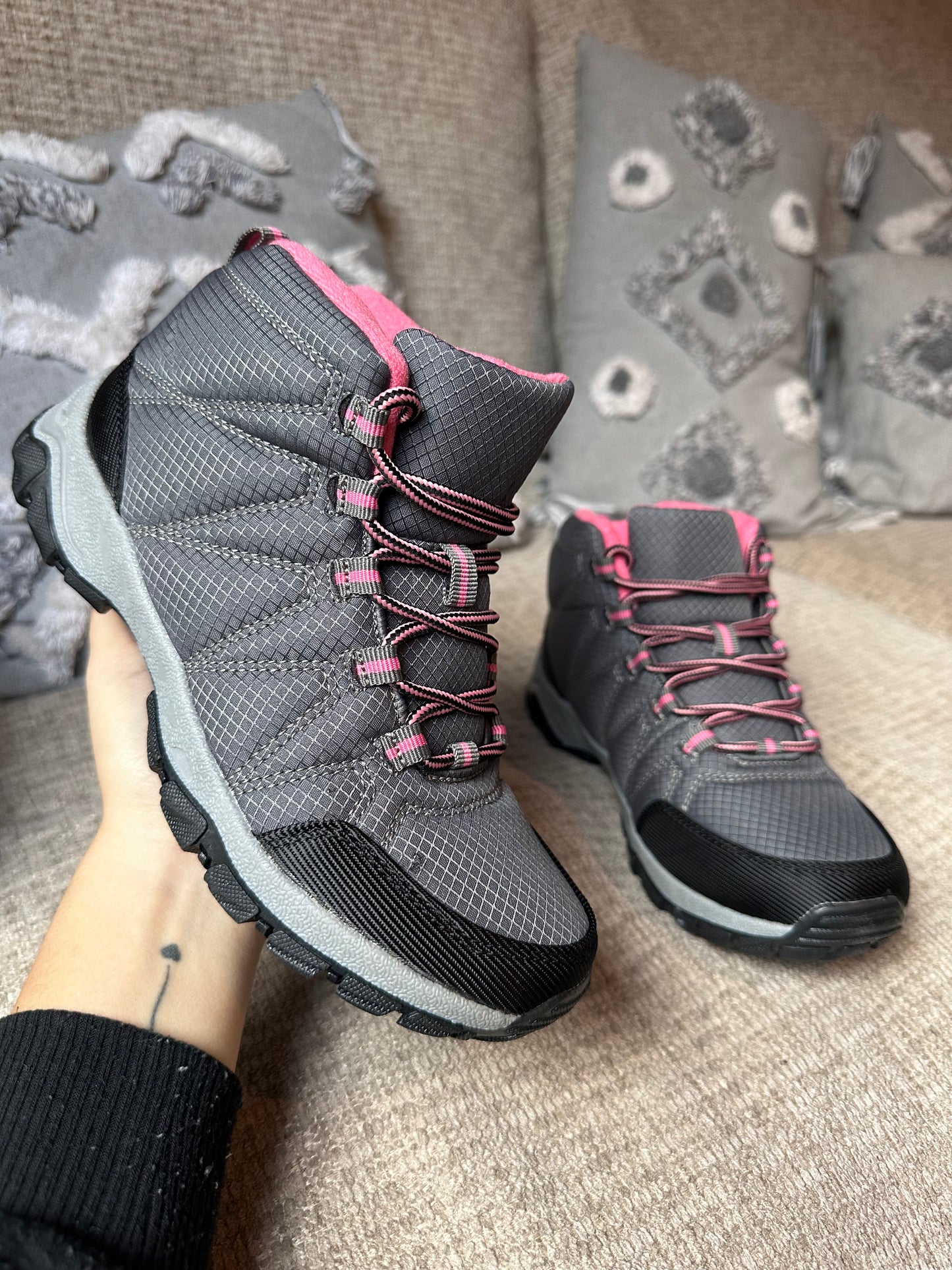 BOTINES IMPERMEABLES CON POLAR PINK🌧️💕