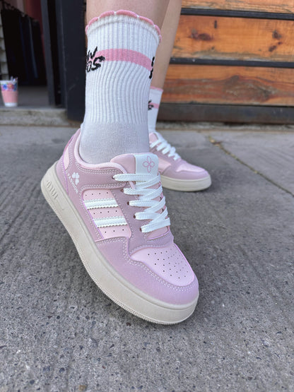 SNEAKERS PINK PASTEL💕+ Calcetines de Regalo 🎁