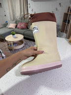 BOTAS DE AGUA 💦 AJUSTABLES Y SUELA ANTIDESLIZANTE (Acolchada) Beige
