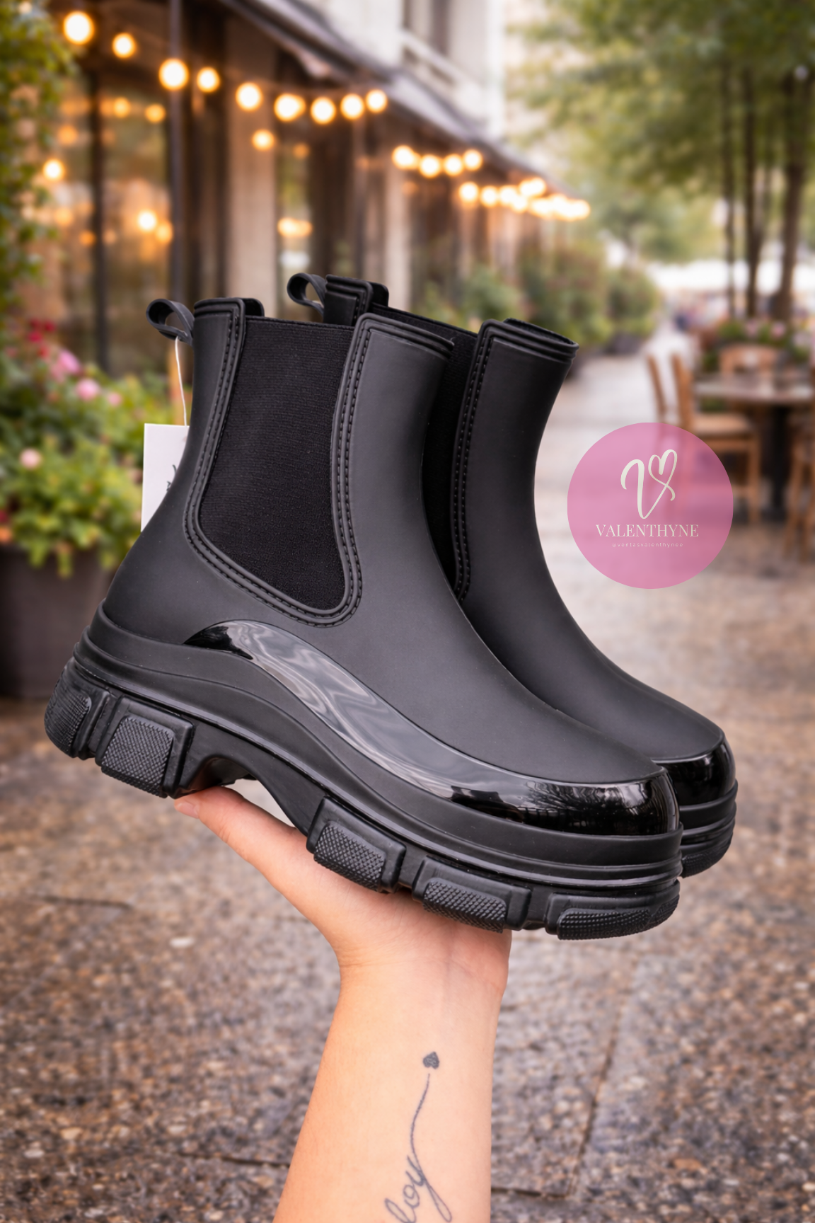 BOTAS DE AGUA CHIC✨ (Negro)