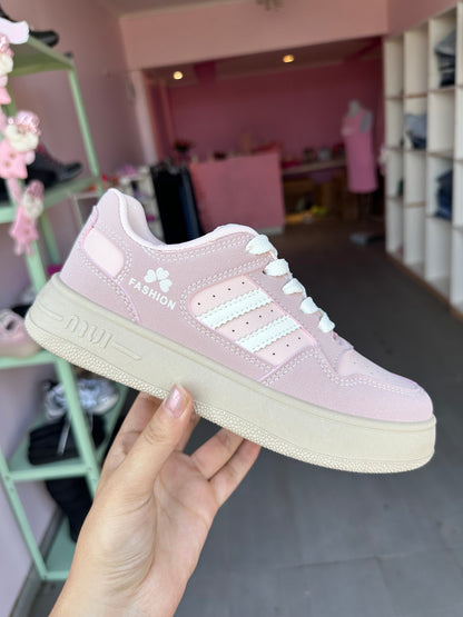 SNEAKERS PINK PASTEL💕+ Calcetines de Regalo 🎁