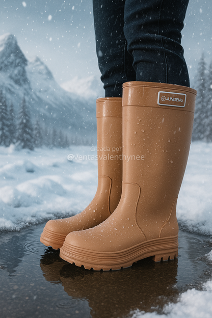 BOTAS DE AGUA FLEXIBLES Y ANTIDESLIZANTE 👢(Camel)