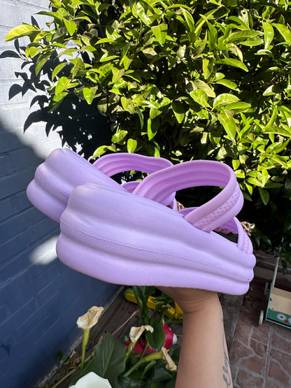 SANDALIAS CADENA LILA💜