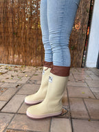 BOTAS DE AGUA 💦 AJUSTABLES Y SUELA ANTIDESLIZANTE (Acolchada) Beige