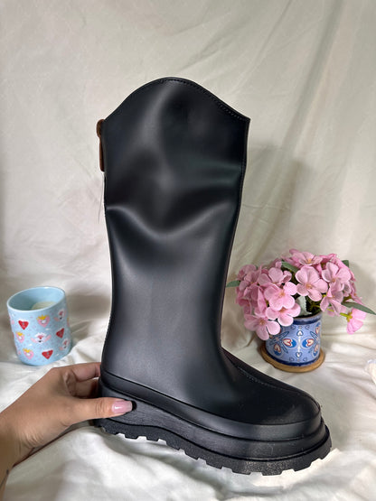 BOTAS DE AGUA CON CHIPORRO DESMONTABLE💦👢Black🖤