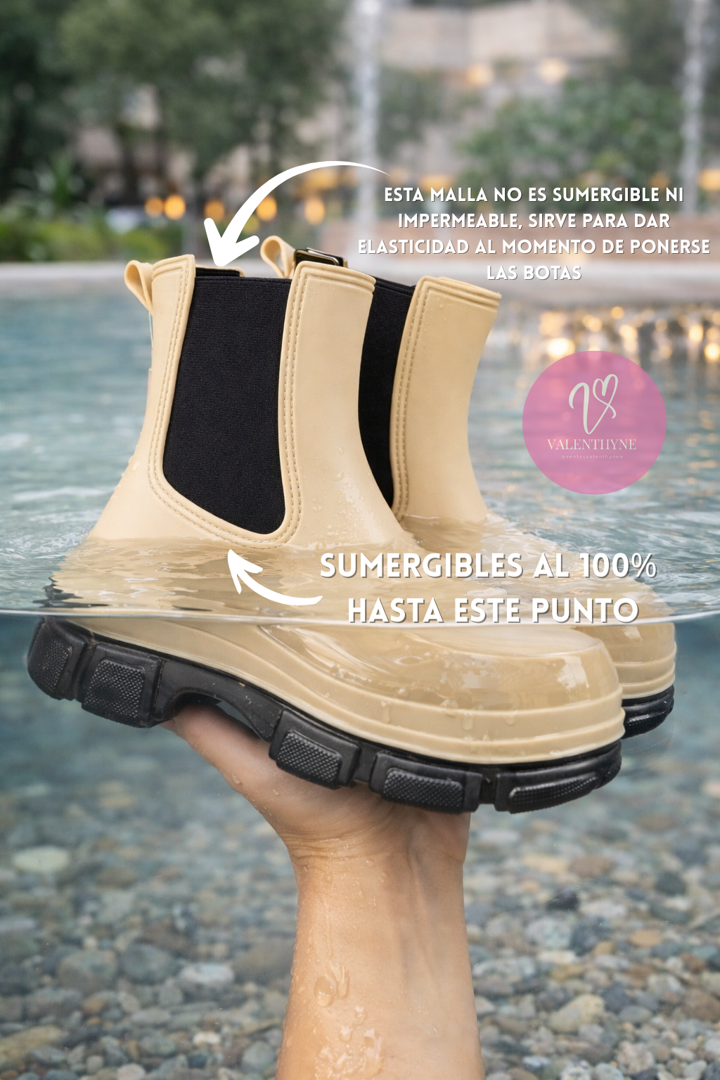 BOTAS DE AGUA CHIC✨ (Beige)