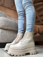 BOTINES PLATAFORMA BEIGE⚡️
