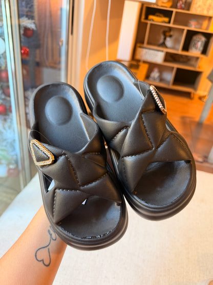 SANDALIAS PLAYA CON PLATAFORMA (Negro)