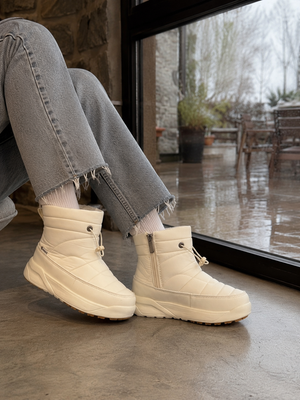 BOTINES WATERPROOF💦(Desliza el agua) Forrados (Beige)