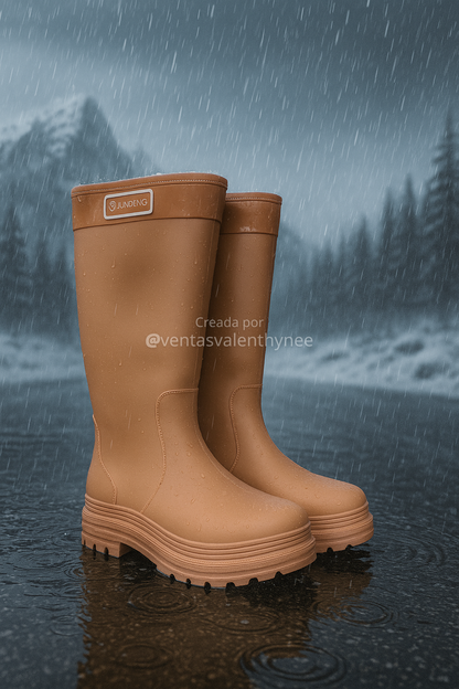 BOTAS DE AGUA FLEXIBLES Y ANTIDESLIZANTE 👢(Camel)