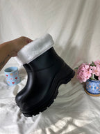 BOTAS DE AGUA CON CHIPORRO DESMONTABLE☔️💧(Black🖤) CORTAS