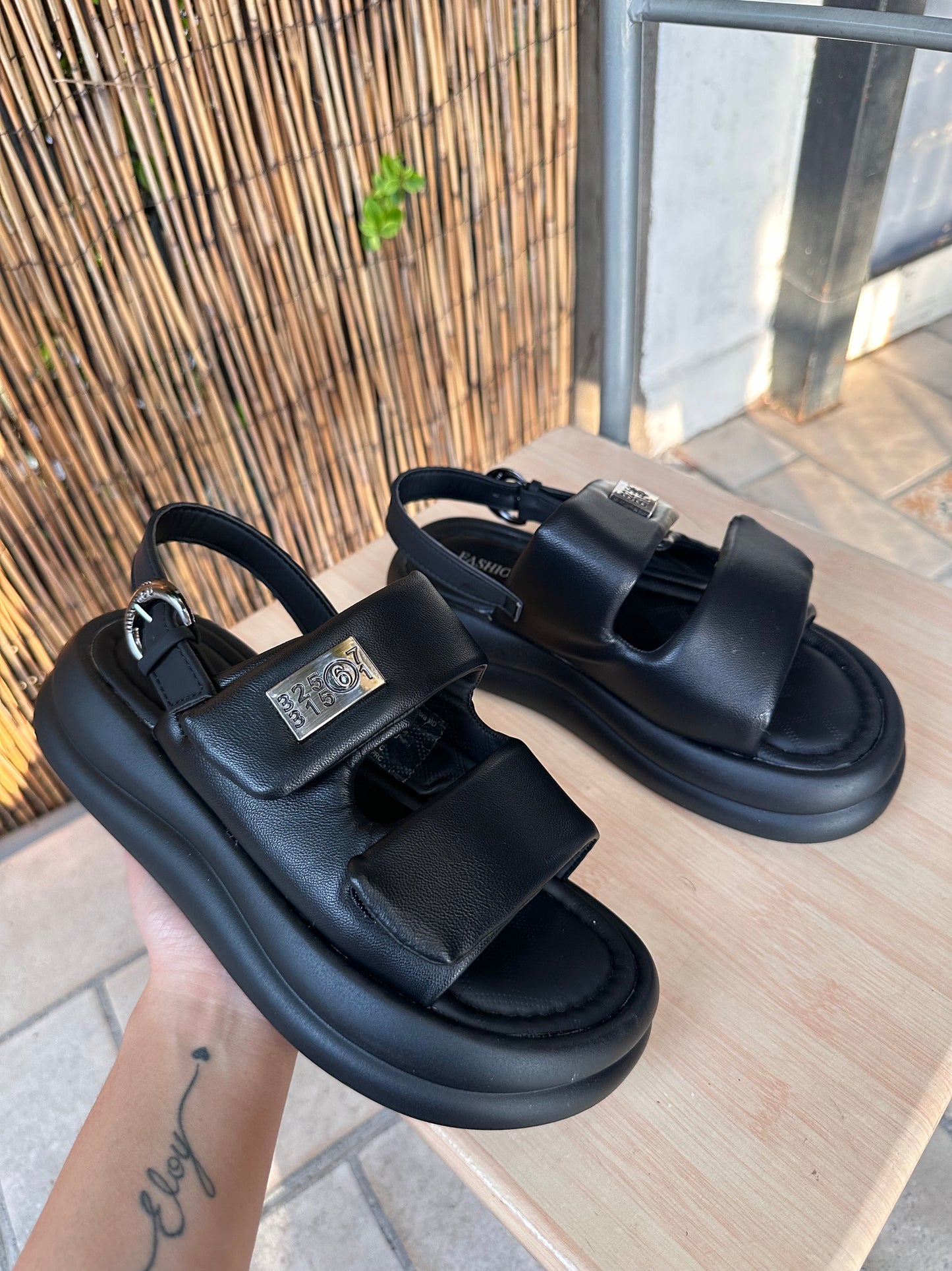 SANDALIAS ACOLCHADAS BLACK🖤