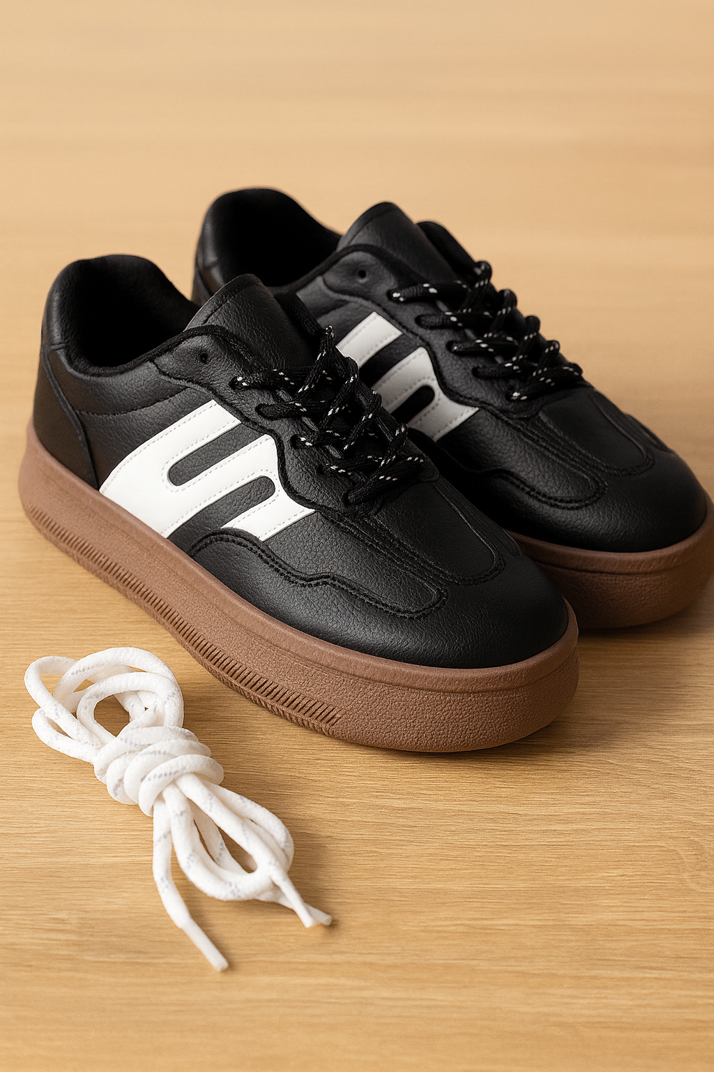 ZAPATILLAS DOS EN UNO (Cordones negros y blancos)