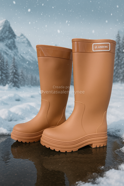 BOTAS DE AGUA FLEXIBLES Y ANTIDESLIZANTE 👢(Camel)