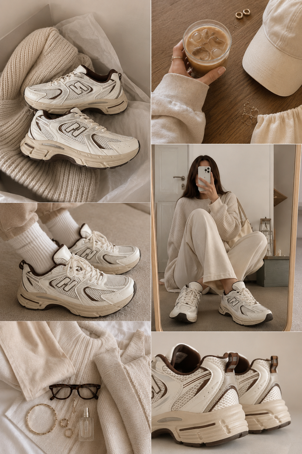 Zapatillas estilo New Balance (Brown)