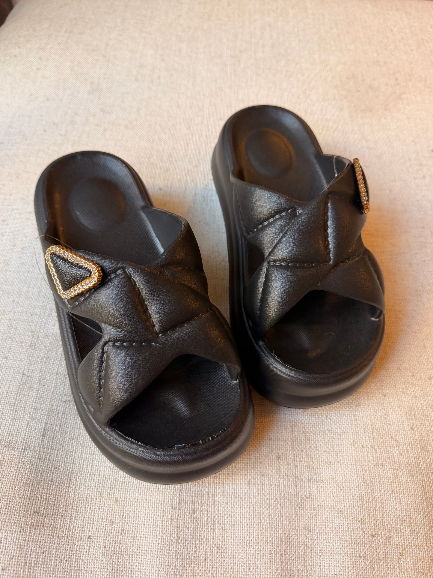 SANDALIAS PLAYA CON PLATAFORMA (Negro)