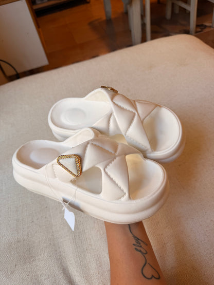 SANDALIAS PLAYA CON PLATAFORMA (Blanco)