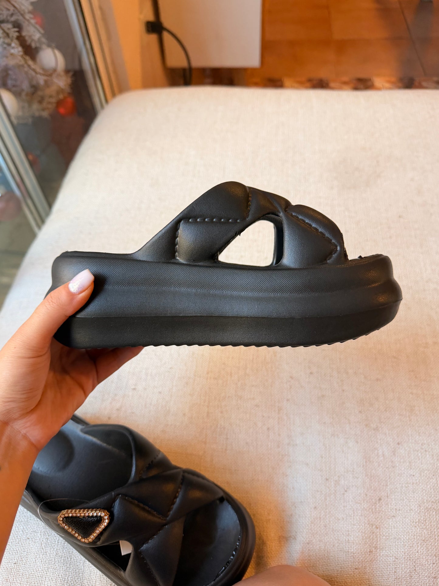 SANDALIAS PLAYA CON PLATAFORMA (Negro)