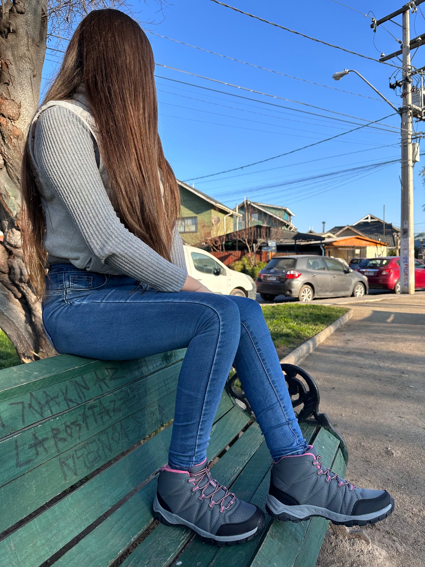 BOTINES IMPERMEABLES CON POLAR PINK🌧️💕