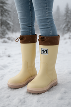 BOTAS DE AGUA 💦 AJUSTABLES Y SUELA ANTIDESLIZANTE (Acolchada) Beige