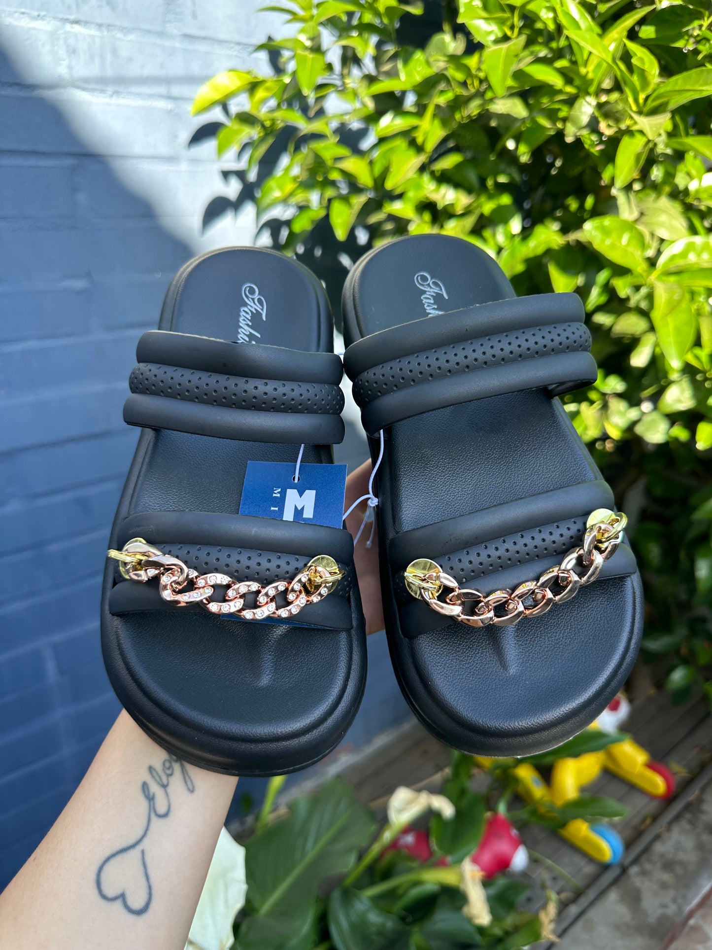 SANDALIAS CADENA BLACK🖤