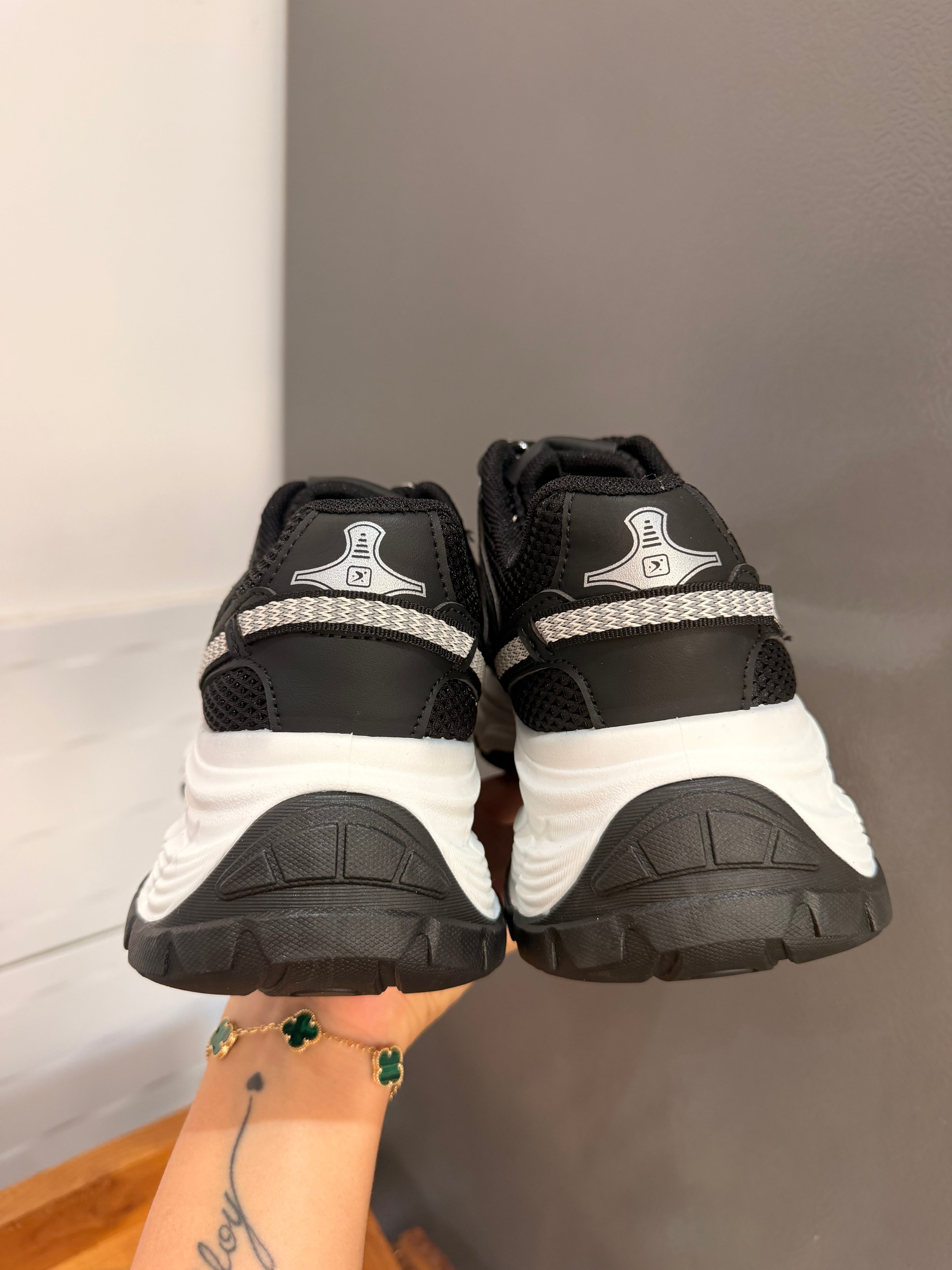 ZAPATILLAS ANTI SUDOR 💦 CON PLATAFORMA NEGRO