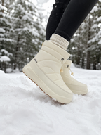 BOTINES WATERPROOF💦(Desliza el agua) Forrados (Beige)
