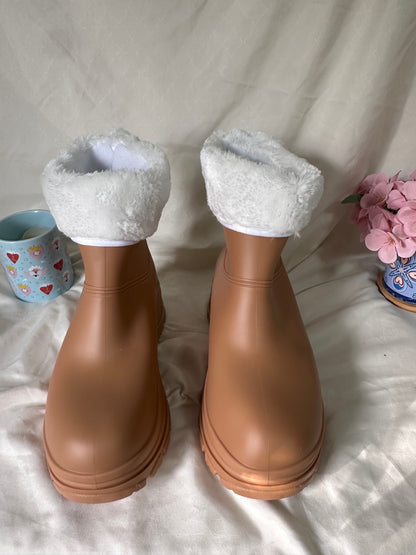 BOTAS DE AGUA CON CHIPORRO DESMONTABLE☔️💧(Café) CORTAS