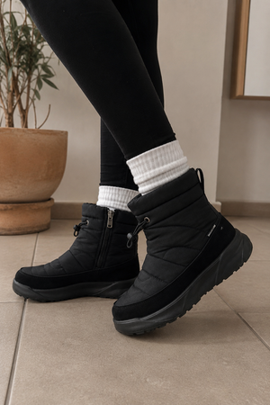 BOTINES WATERPROOF💦(Desliza el agua) Forrados (Negro)