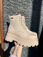 BOTINES PLATAFORMA BEIGE⚡️