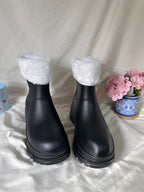 BOTAS DE AGUA CON CHIPORRO DESMONTABLE☔️💧(Black🖤) CORTAS