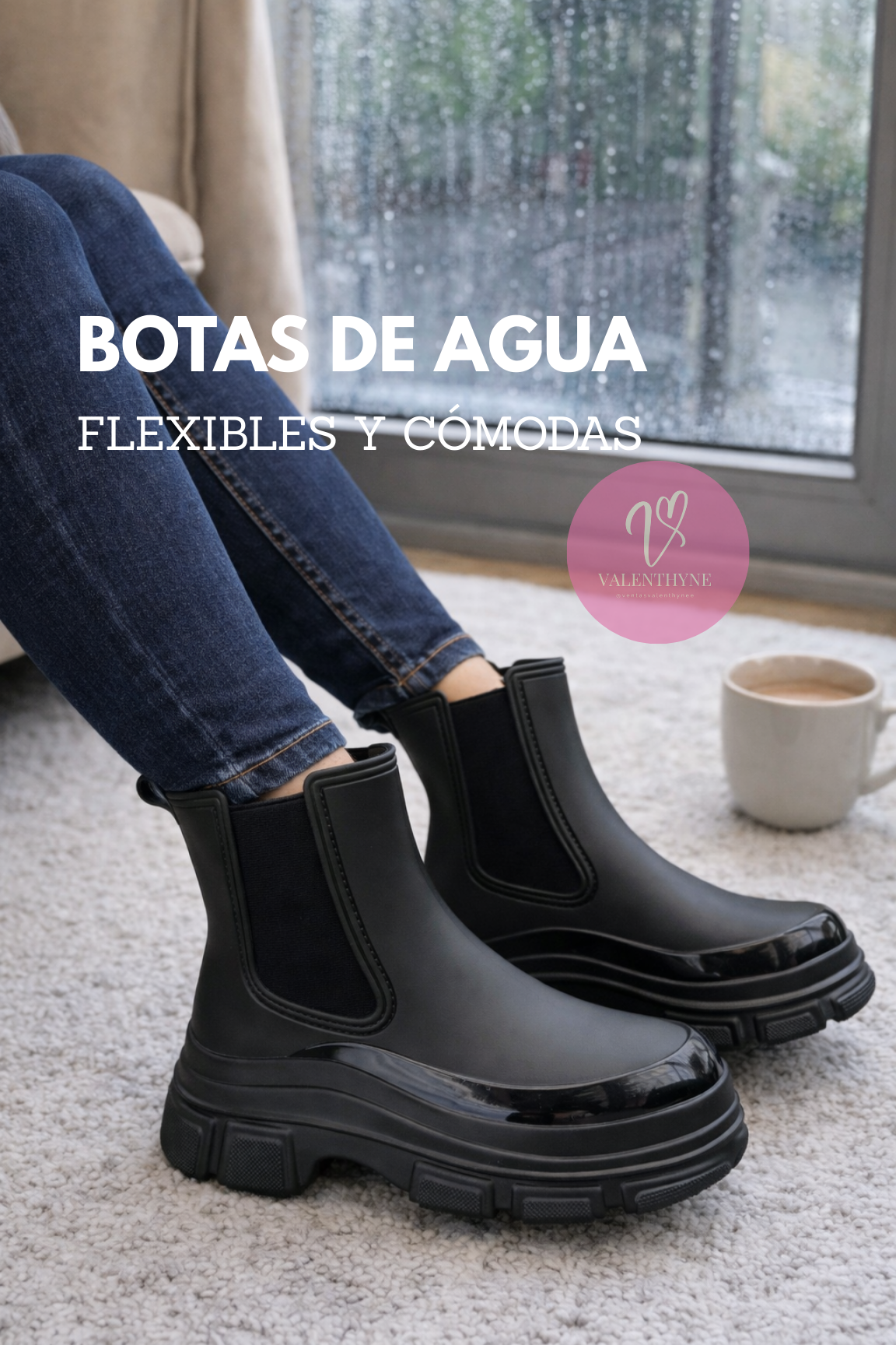 BOTAS DE AGUA CHIC✨ (Negro)