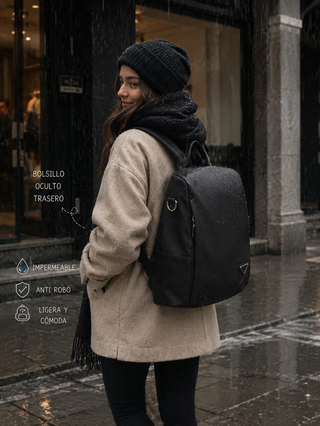 MOCHILA ANTI ROBO🔐E IMPERMEABLE💦