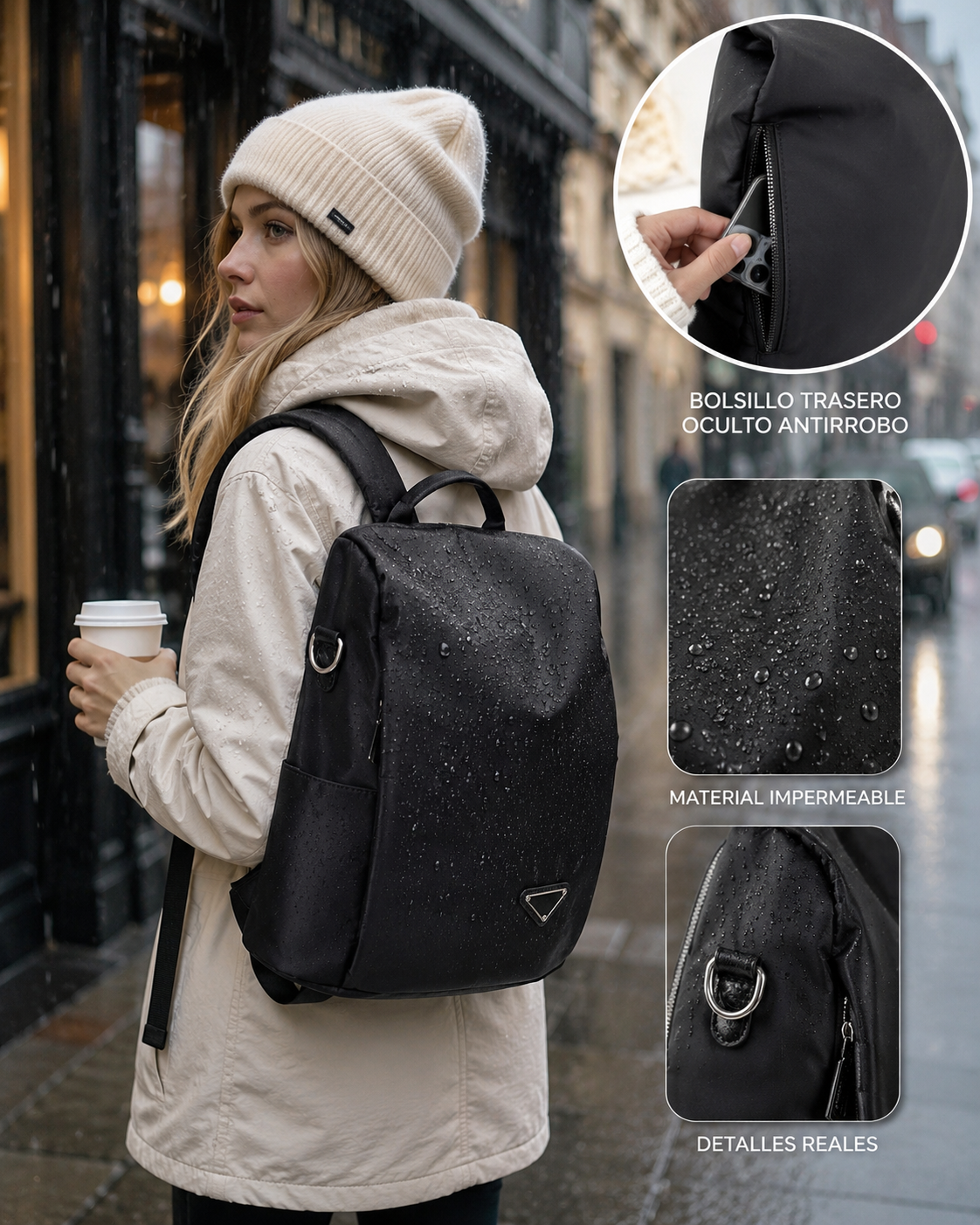 MOCHILA ANTI ROBO🔐E IMPERMEABLE💦