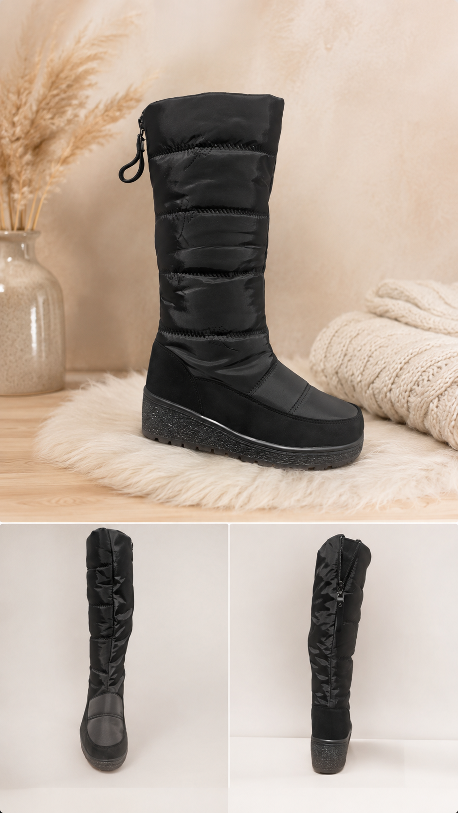 BOTAS LARGAS IMPERMEABLES ✨Detalles brillitos✨ (Forradas en todo el interior)