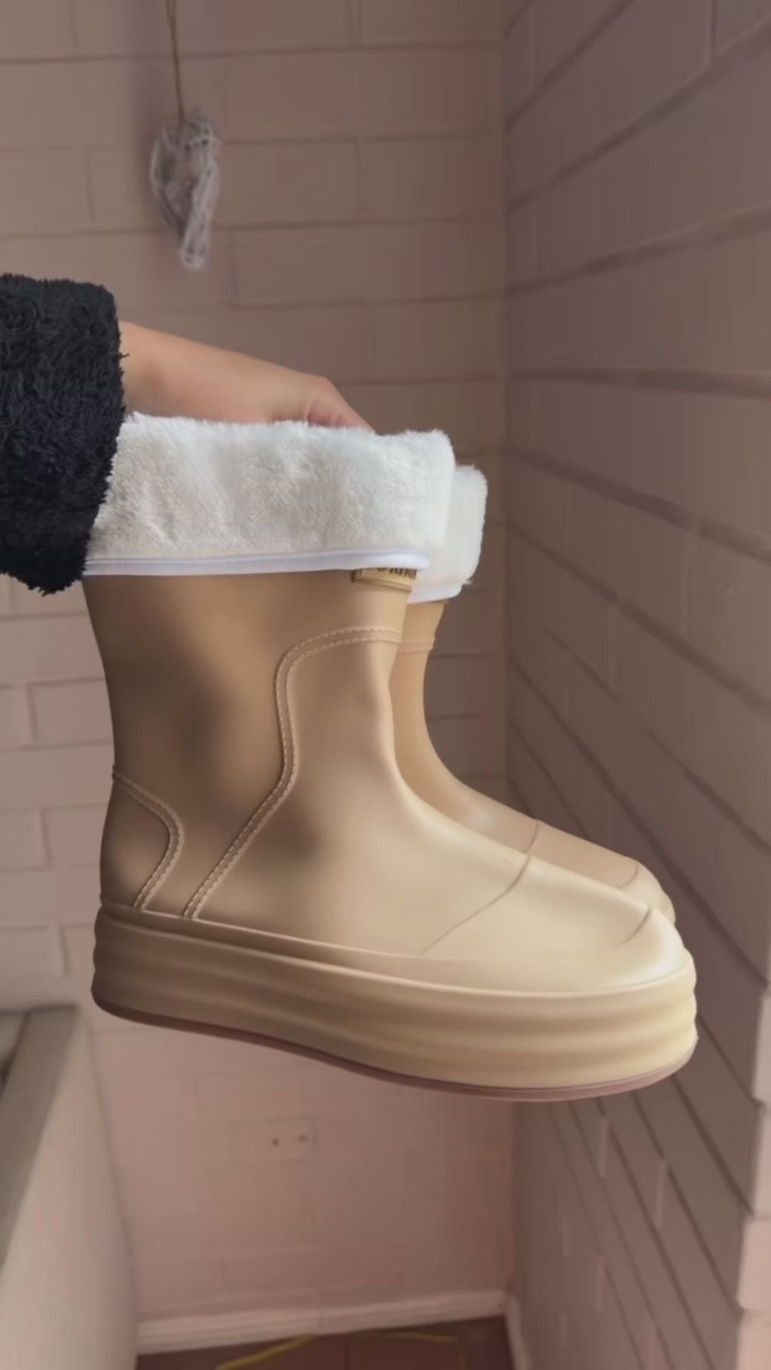 Botas de agua con chiporro desmontable🌡️🌧️