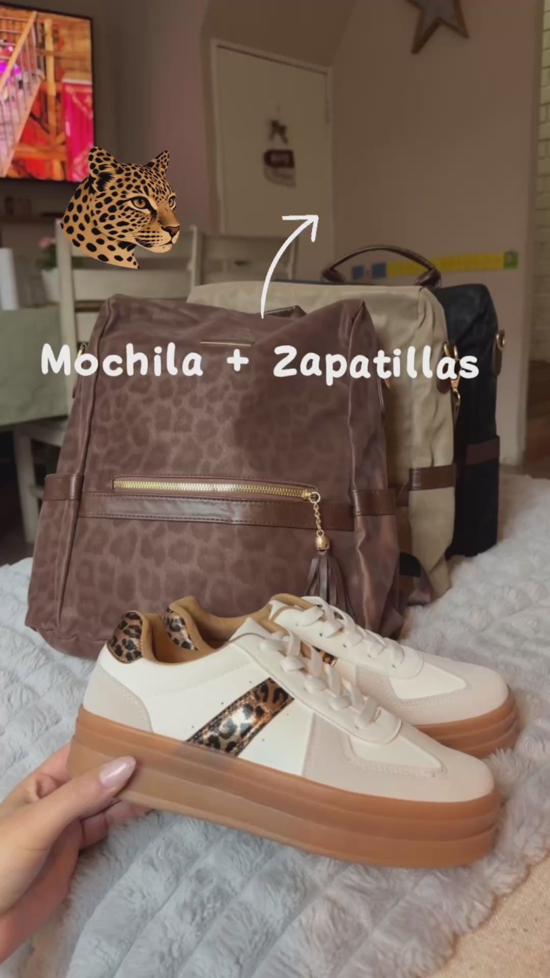 Mochila Leopard 🐆🤎 (Antirrobo)