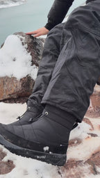BOTINES WATERPROOF💦(Desliza el agua) Forrados (Negro)